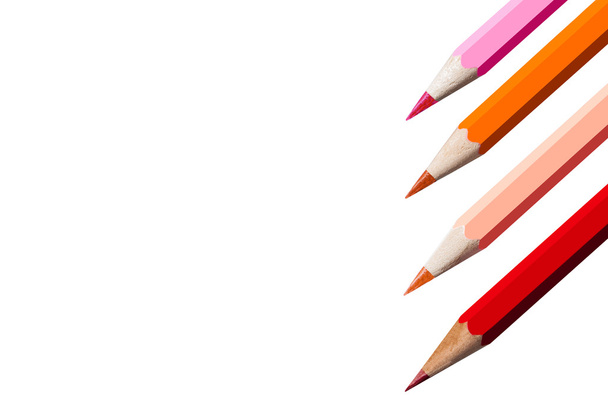 lápices de colores aislados en blanco - Foto, imagen