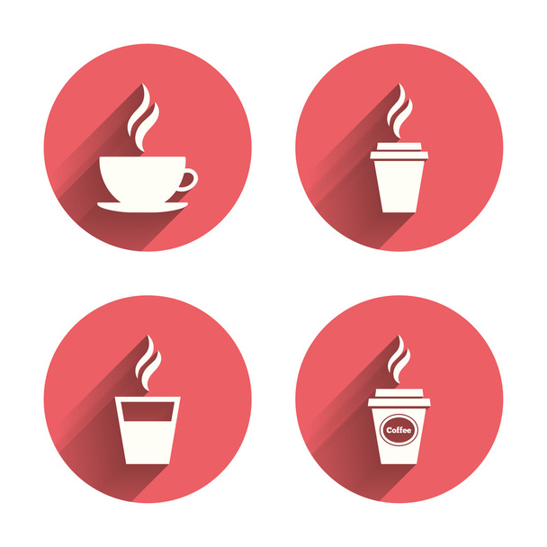 Coffee cup icons - Vektör, Görsel