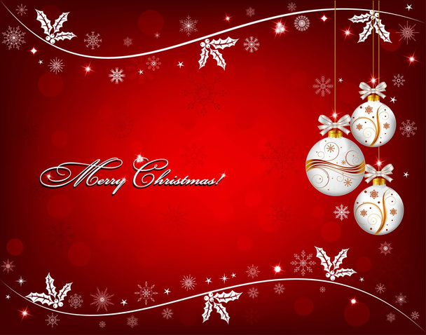 Christmas background with snowflakes - Vector, Image