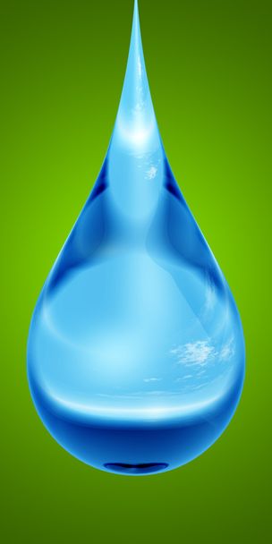 gota líquida de agua de lluvia azul
 - Foto, Imagen