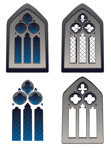 Gotisches Fenster - Vektor, Bild