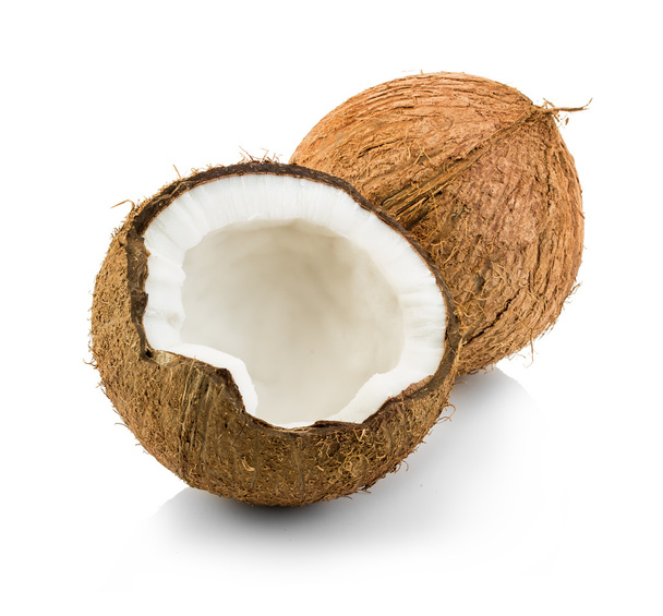 Orzechy kokosowe izolowane na białym tle - Zdjęcie, obraz