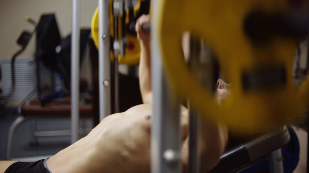 Bench Press - Incline in Smith machine - Footage, Video