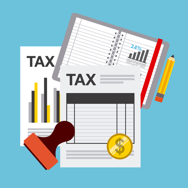 tax payment design - Vector, Image