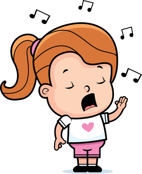 Toddler Singing - Vector, Image