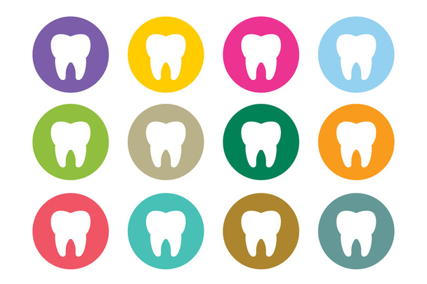 Tooth Icon vector logo set - ベクター画像