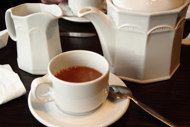 Cup of tea and teapot - Photo, Image
