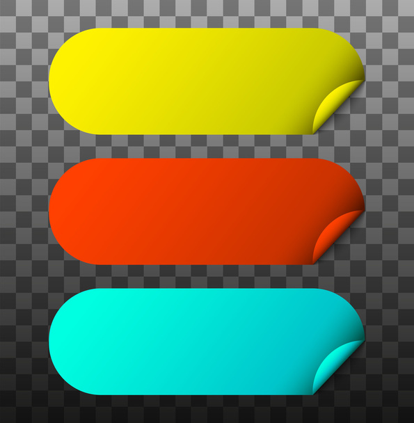 Vector moderne kleurrijke stickers set - Vector, afbeelding