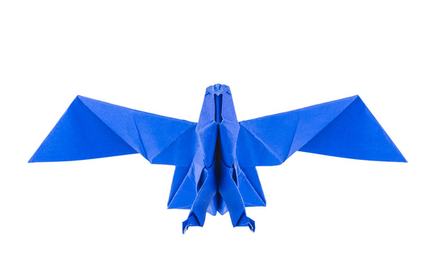 Αετός origami που απομονώνονται σε λευκό φόντο - Φωτογραφία, εικόνα