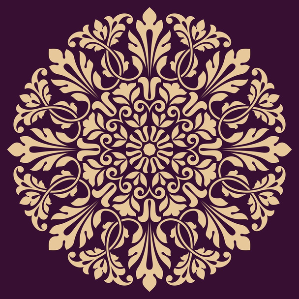 Ornamental round lace pattern. - Вектор,изображение