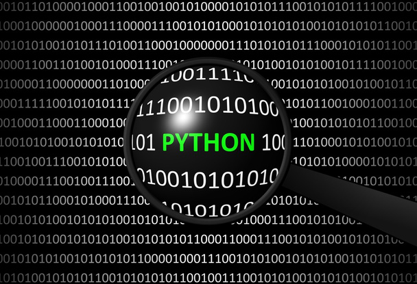 Двоичный код с PYTHON и увеличительной линзой
 - Фото, изображение