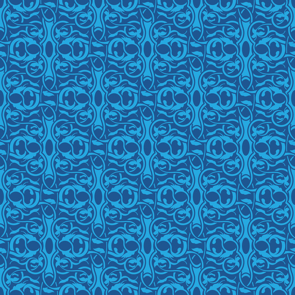 Blue seamless pattern - Vector, Image