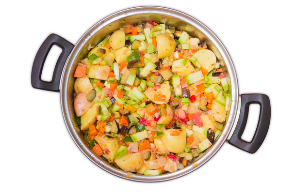 Zelenina pro vaření ratatouille v saucepot - Fotografie, Obrázek