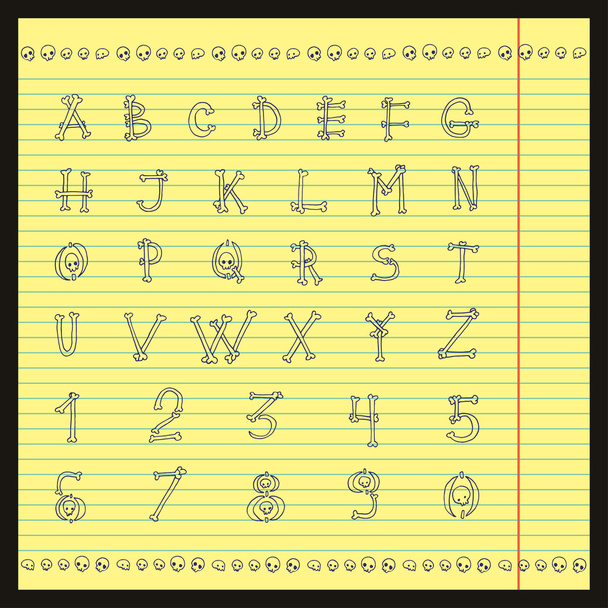 Halloween full alphabet - Вектор, зображення