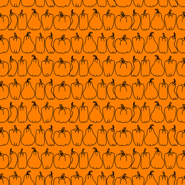Halloween pumpkins seamless pattern.Vector - Διάνυσμα, εικόνα