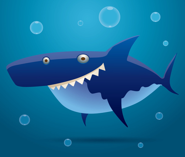 Smiling big shark - ベクター画像