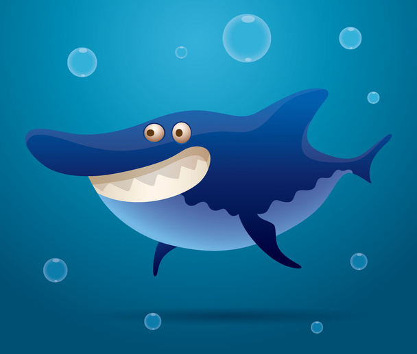 Smiling shark - Wektor, obraz