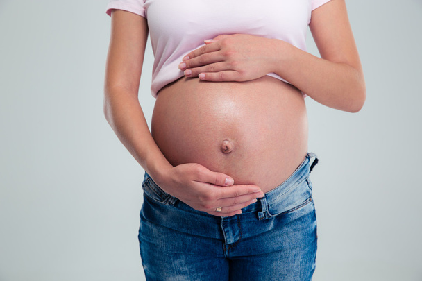Closeup portrait of a pregnant woman - Foto, Imagem