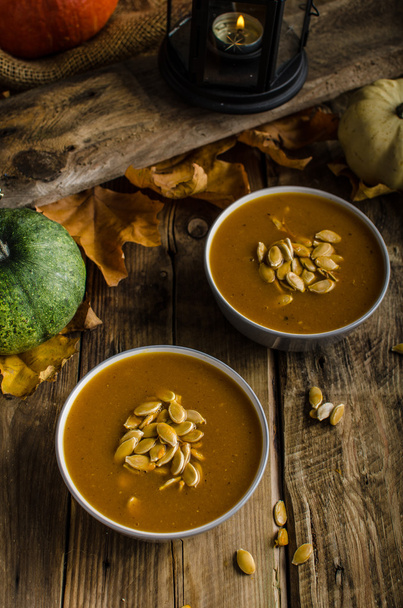 Halloween pumpkin soup - Foto, Imagen