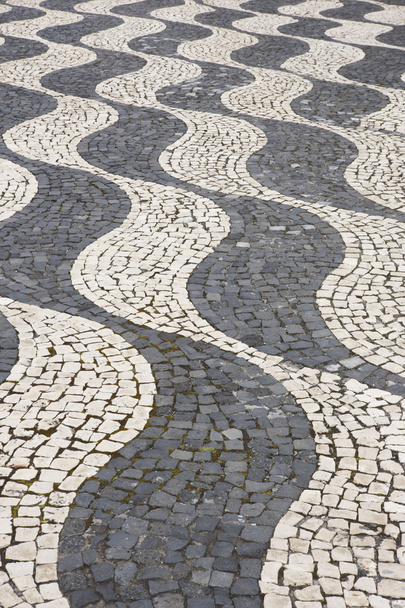 Traditional paved curved shaped forms in Pico, Azores. Portugal - Photo, Image