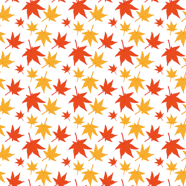 Maple leaves seamless pattern. - Vector, Image