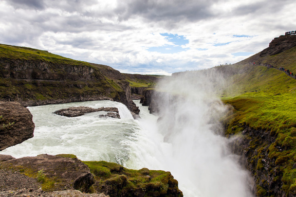 Gullfoss Waterfall in the Golden circle of Iceland - Photo, Image