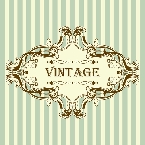 Frame With Retro Ornament Elements - Vector, Image