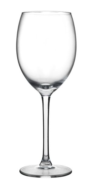 Ένα άδειο ποτήρι κρασί απομονωθεί σε λευκό φόντο - Φωτογραφία, εικόνα