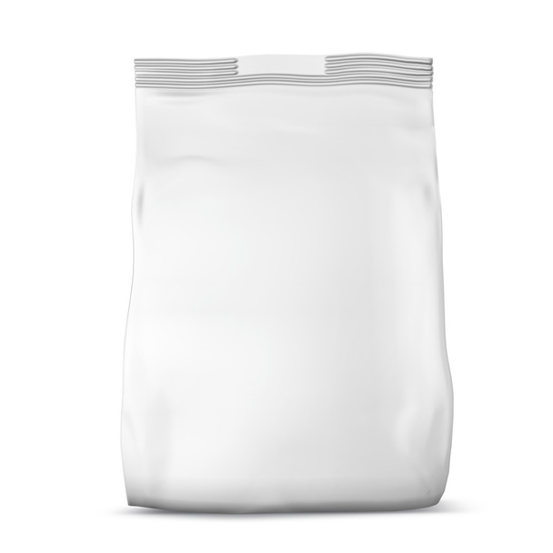 Λευκά χαρτί τσάντα πακέτο μετωπική - Φωτογραφία, εικόνα