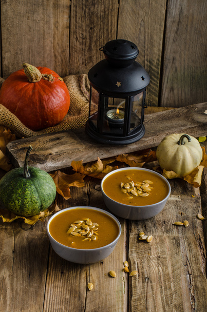 Halloween pumpkin soup - Фото, зображення