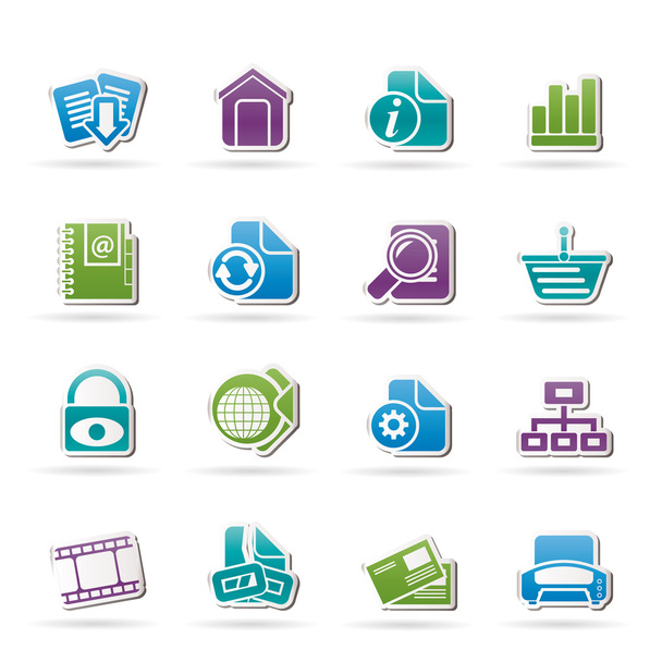 Web Site and Internet icons - Vector, Image