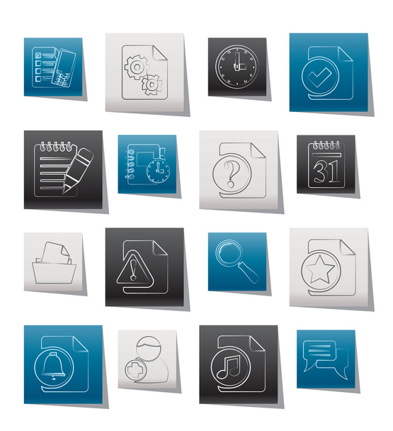 Organizer, communication and connection icons - Vector, imagen