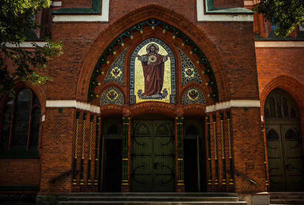 Door of Catholic church in Olsztyn - Poland. - Foto, immagini