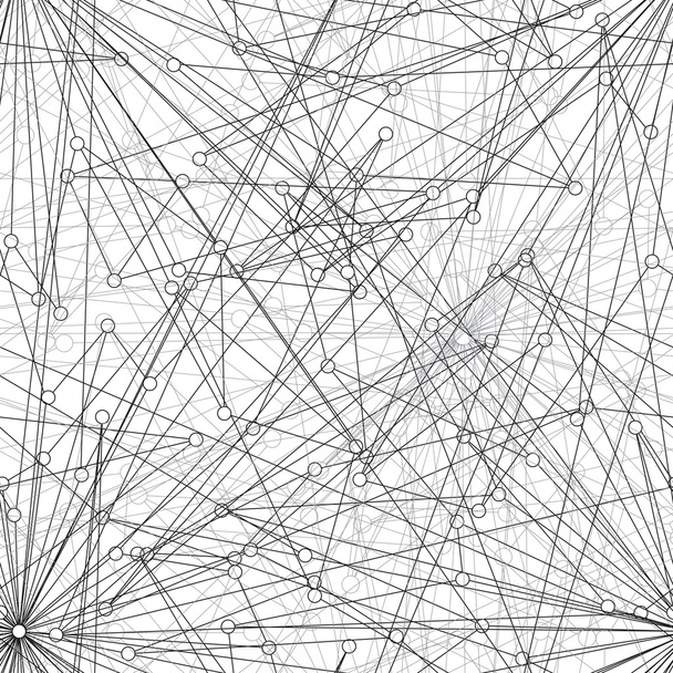 Web Lined Pattern with Nodes - Photo, Image