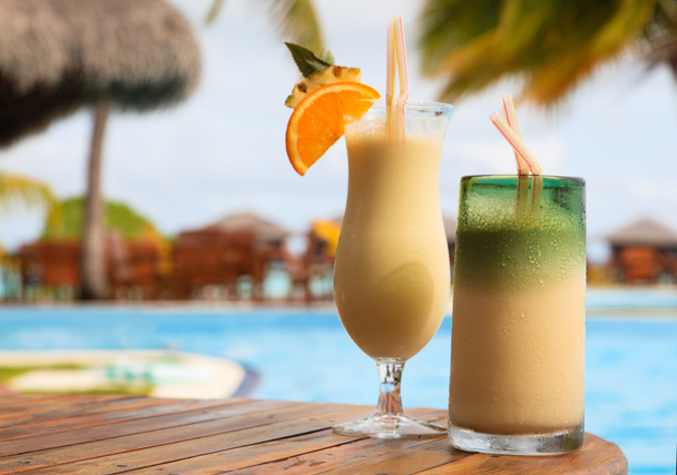 Two cocktails on tropical beach - Photo, Image