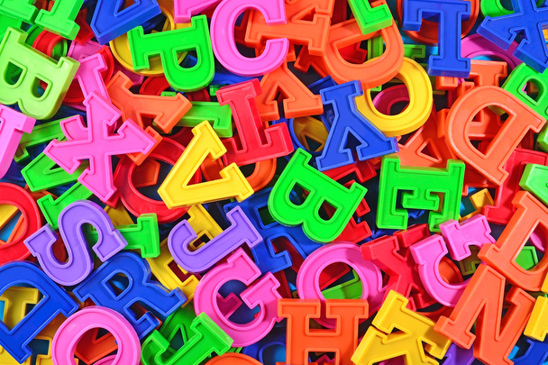 lettere colorate alfabeto di plastica come sfondo
 - Foto, immagini