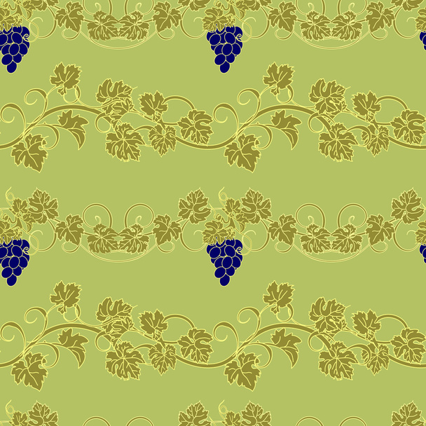 Безшовна текстура з лозами і гронами винограду
. - Вектор, зображення
