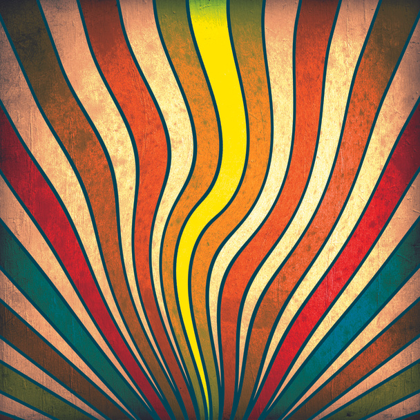 Multicolor Sunbeams grunge background - Photo, Image
