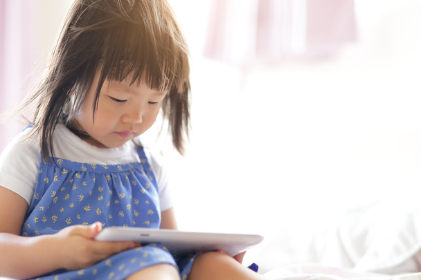 girl using  tablet PC - Photo, Image