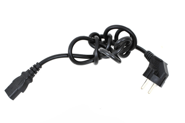 cable de computadora de conexión eléctrica con torcedura
 - Foto, imagen