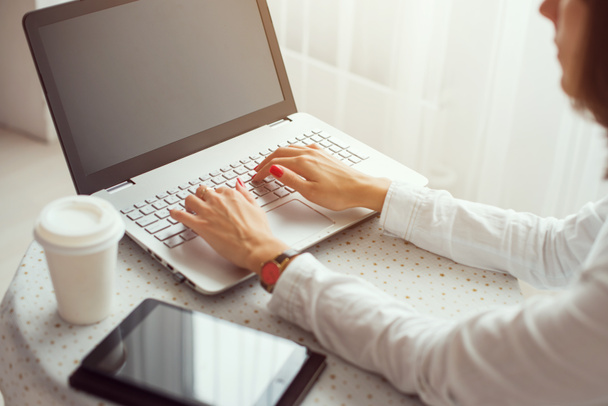 Freelancer using laptop, - Photo, Image