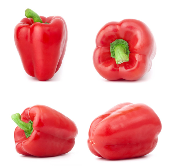 Collection of red bell peppers - Photo, Image