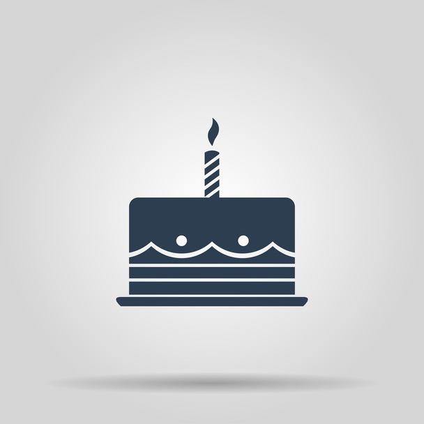 verjaardag cake web pictogram - Vector, afbeelding