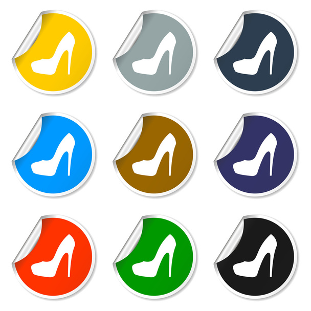 vrouw schoenen vector pictogram - Vector, afbeelding