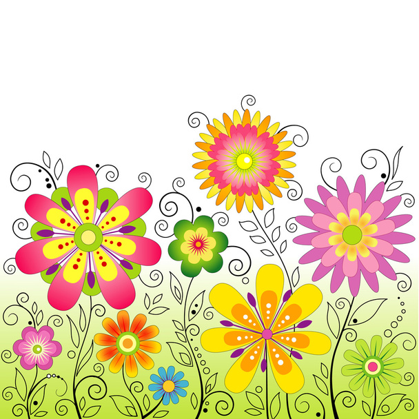 Flower background - Wektor, obraz