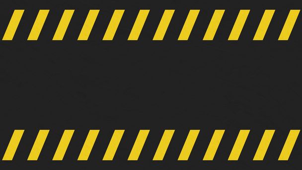 Light grunge black and yellow caution sign background. - Photo, Image