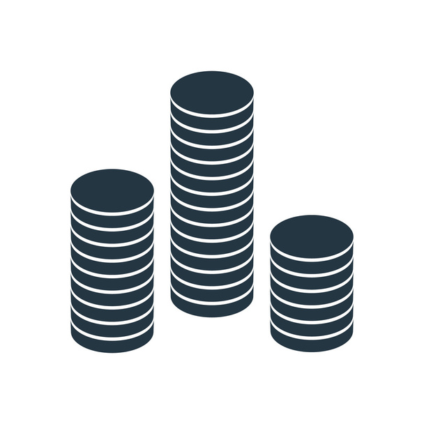 money coin pile of gold - Vector, Image