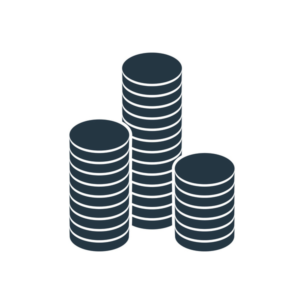 money coin pile of gold - Vector, Image