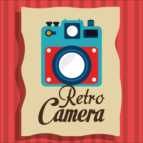 Fotografie en camera vintage design - Vector, afbeelding