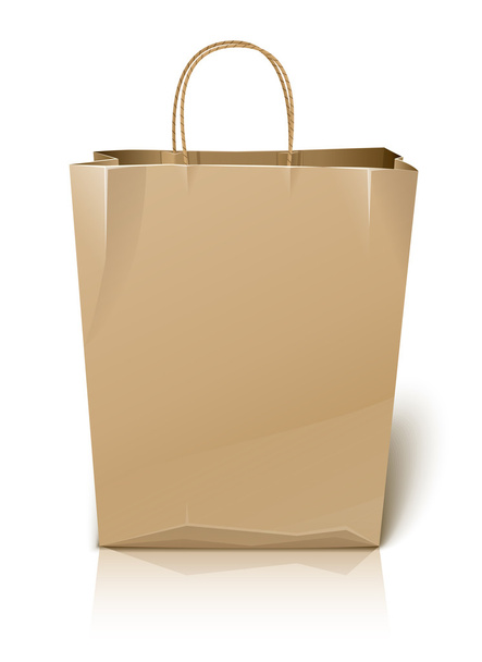 Bolsa de compras de papel vacía
 - Vector, Imagen
